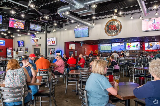 For sports and good food, hit up Tavern 24 just minutes from Randall.
