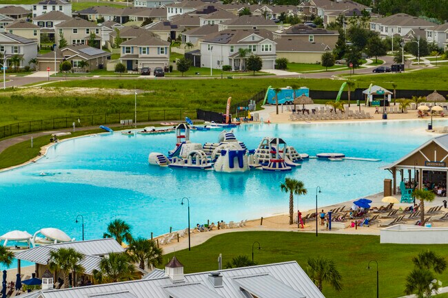 Wimauma has an inflatable obstacle course, water slides and stand-up paddle boarding in.