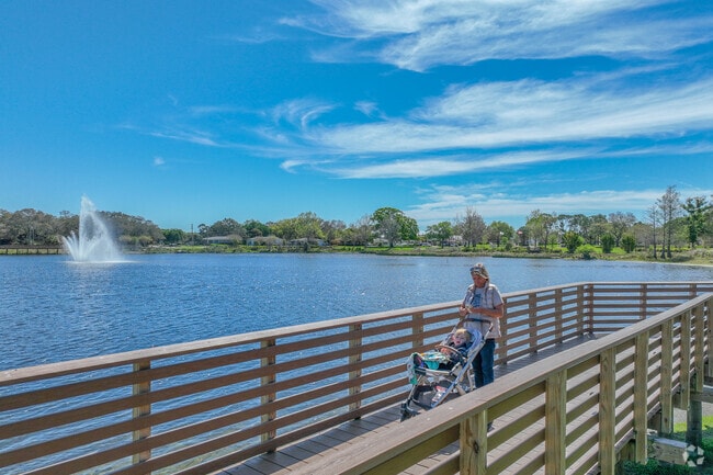 Crest Lake Park is a beautiful lakefront park with playgrounds in Skycrest.