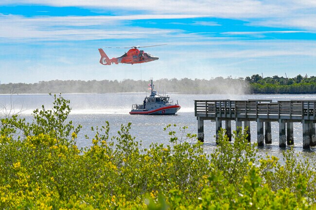 Smyrna Dunes Park offers a great vantage point to watch Coast Guard training exercises.