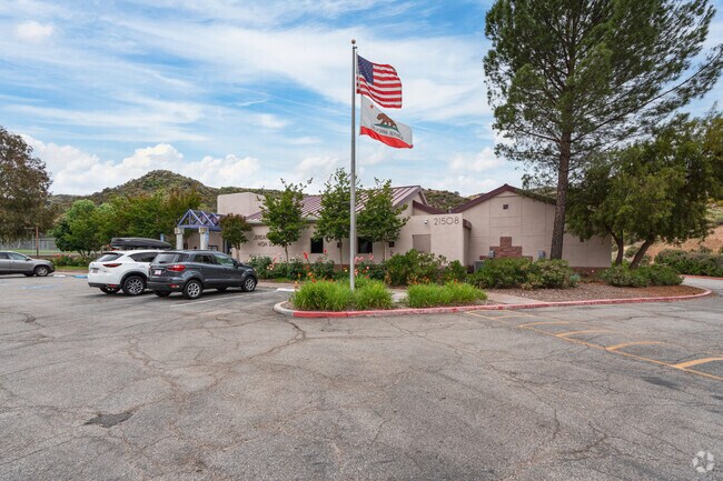 The front of Bowman High School in Santa Clarita, CA.