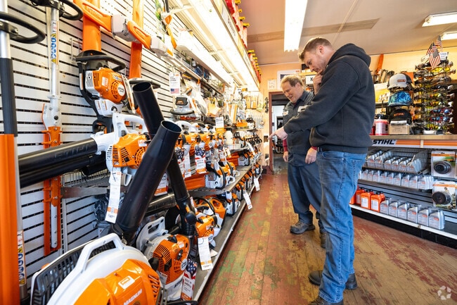 Eddie's Power Equipment in St. James stocks Stihl and Toro gear near Head of the Harbor.