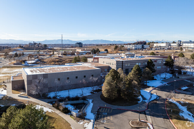 An overview of the main building at Thornton Middle School in Thornton, Colorado.