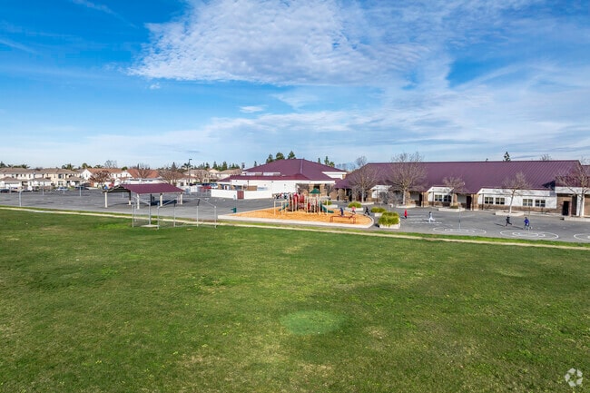 The beautiful campus of Carroll Elementary School includes modern amenities for students.