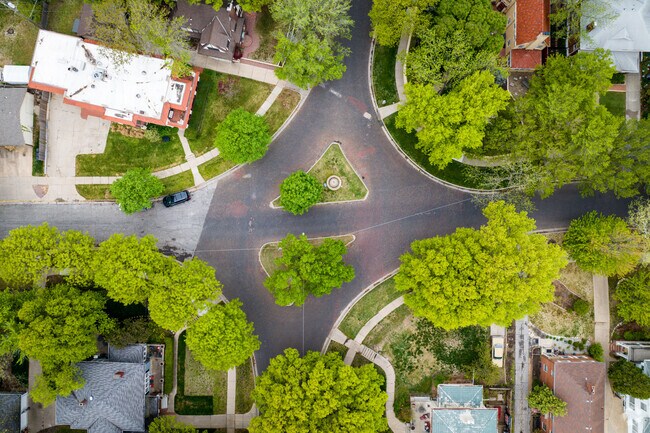 Drive on historic cobblestone roads in College Hill.