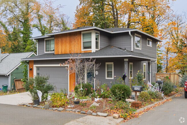 Craftsman-style homes add distinct character to the residential landscape of Wood Village.