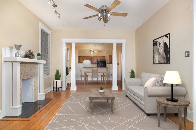 Virtually Staged Living/Dining/Kitchen