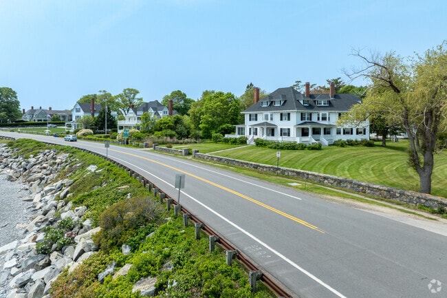 Homes that line the water boast endless views of the Atlantic Ocean in North Hampton.
