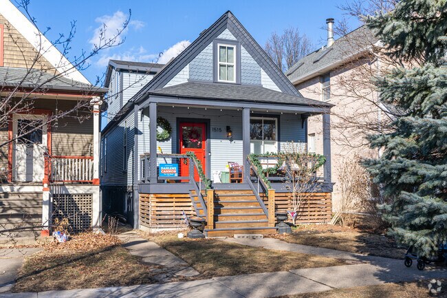 Many bungalows conveniently have porches in West Village.
