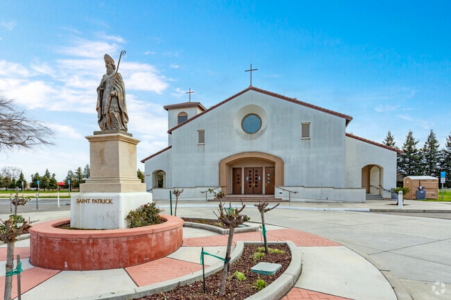 St. Patrick's Catholic Church is a local landmark in Kerman.