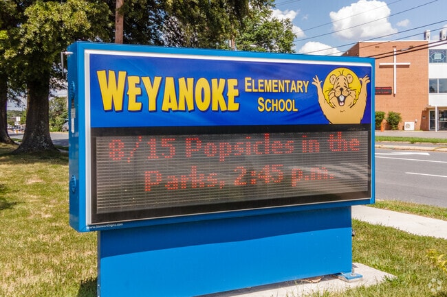 Weyanoke Elementary serves grades K–5 near Annandale.