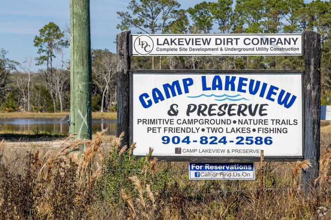 For primitive camping in Marketplace, call Camp Lakeview and Preserve.