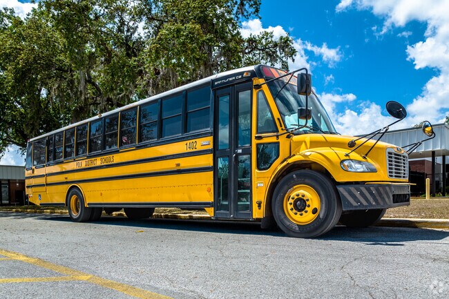 Medulla Elementary students are serviced by the Polk County School Board bus system.