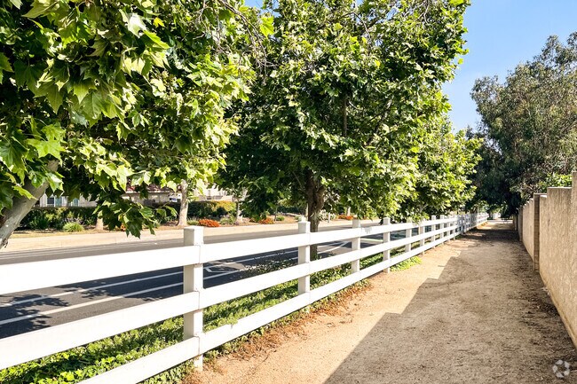 Horse trails run along the streets around Hermosa Elementary in Alta Loma.