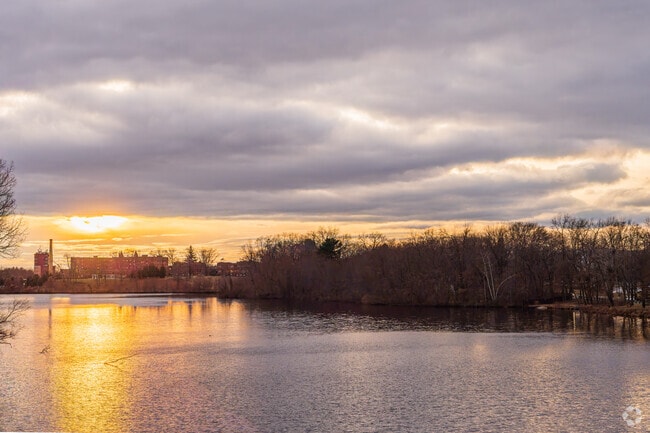 East Forest Park consists of rows of well-kept midcentury homes south of the tree-lined shore of Watershops Pond.