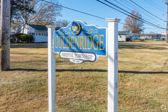 Goldenridge residents know they’ve made it home when they pass the blue welcome sign.