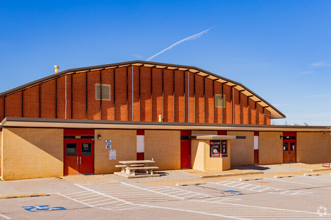 Here is the main entrance of Luther Middle School