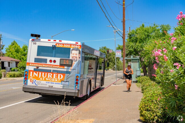 Local busses help residents of Downtown Redding and nearby get to their destination.