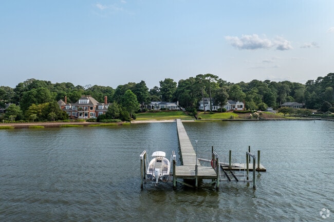 Homes in Virginia Beach along the waterfront have private docks and beach space.