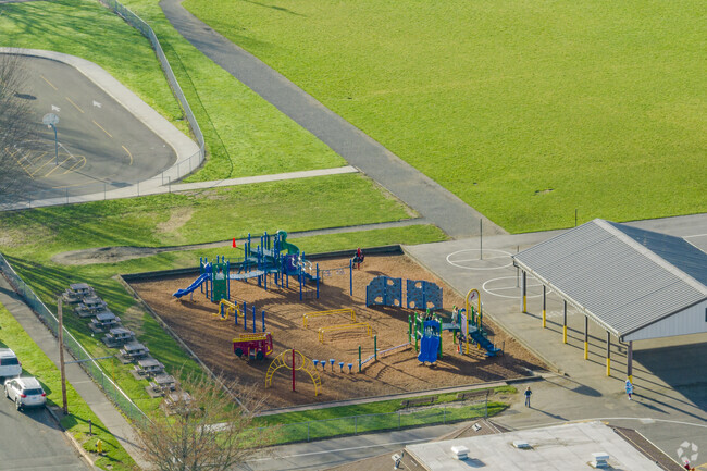 Ample playground are for kids to play at Maplewood Elementary School.