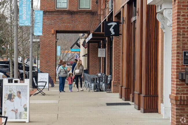 Residents can head to Downtown Woodstock and window shop the local stores.