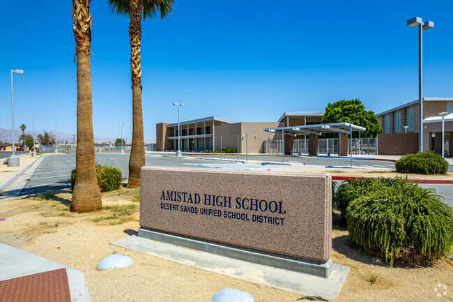 Amistad High School has plenty of parking.