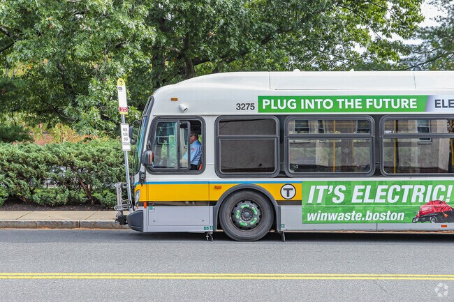 There are many bus stops for commuters in the town of Roberts.