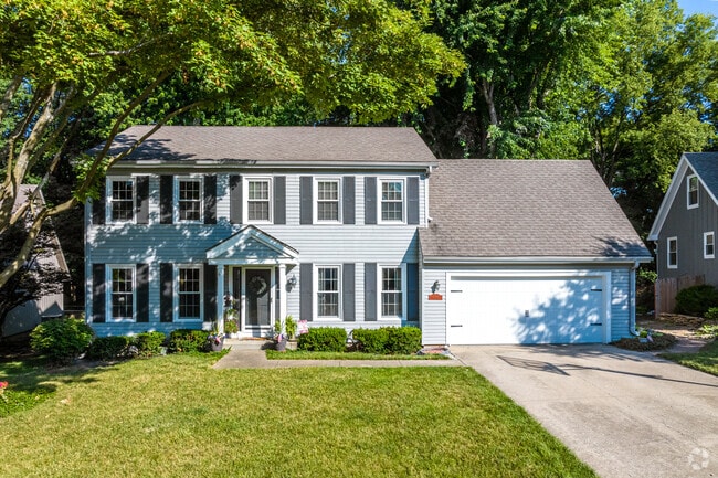 Colonial style homes sit proud in the Oak Park neighborhood.
