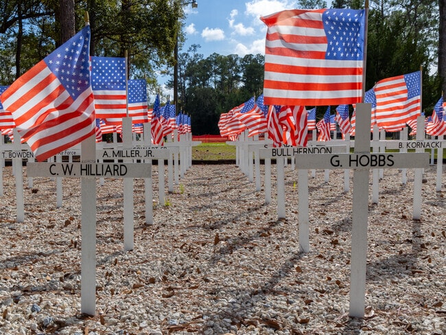This heartfelt memorial can be found at the Town Hall Park in Hillard.