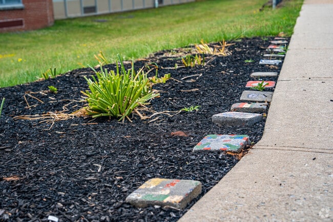 Pavers decorated by students at Woodmont Elementary School.