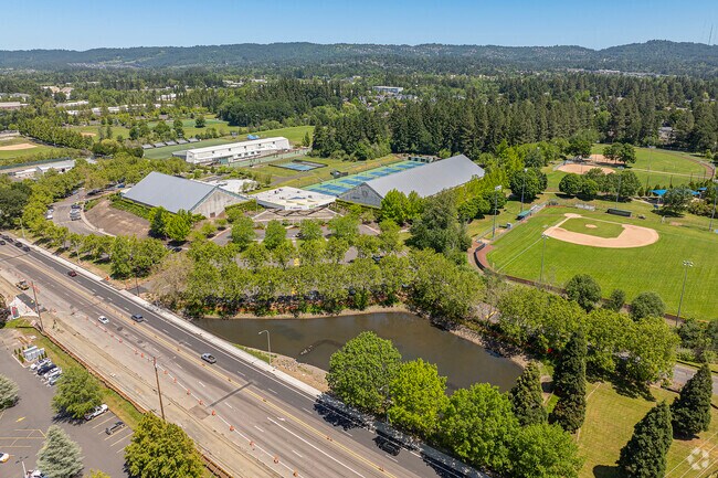 Aerial view of the Howard M Terpenning Recreation Complex in Five Oaks.