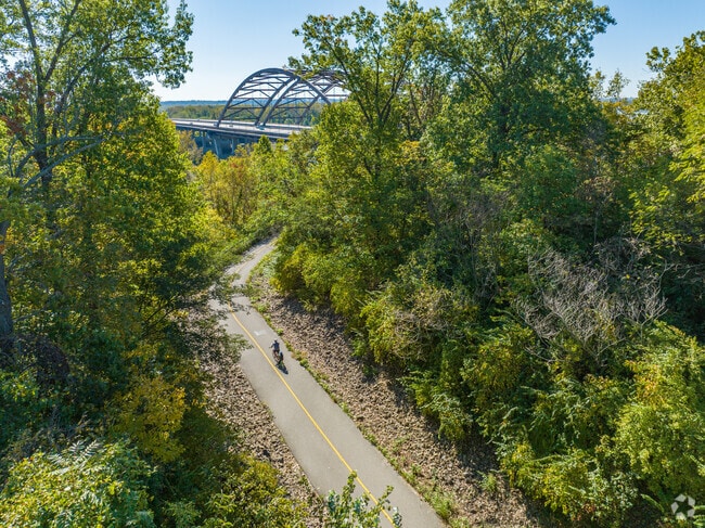 The Katy Trail in Missouri invites you to explore its picturesque paths.