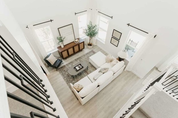 birds eye view living room