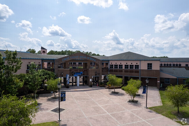 The entrance of the First Coast High School in Jacksonville, FL.
