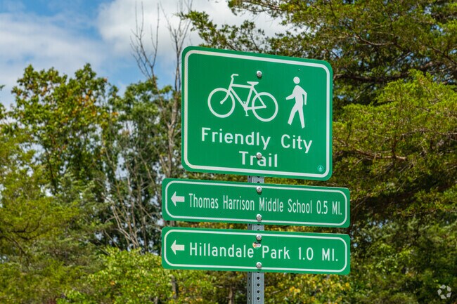 Get your steps in along the Friendly City Trail that weaves through Waterman.