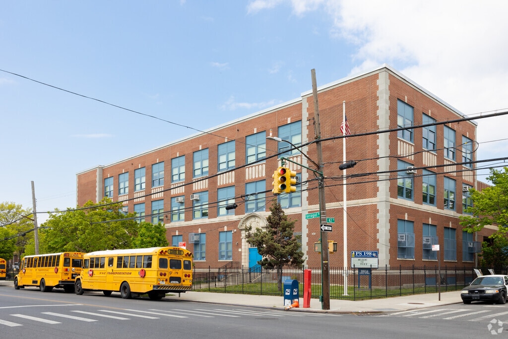 PS 198, East Flatbush, Is situated right next to Paerdegat Park.