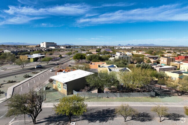 An aerial of Civano Community K-8 School.