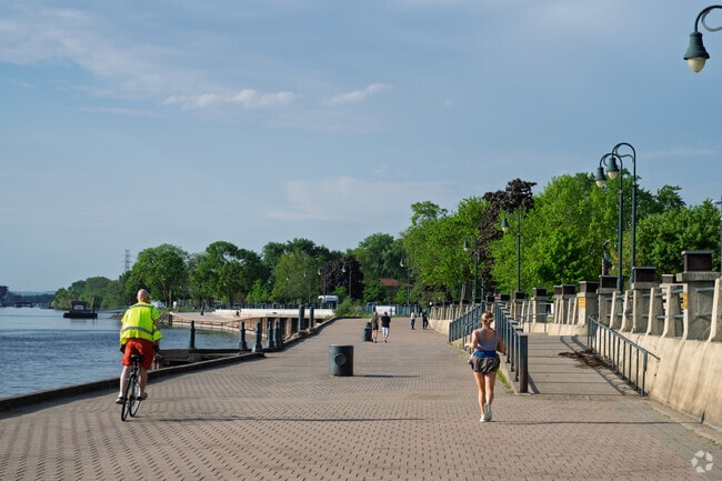 La Crosse residents head to Riverside Park for a bike or a jog.
