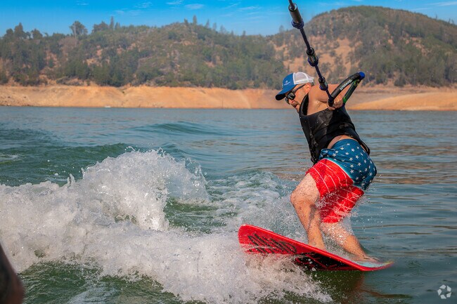 Lake Shasta is full of adventurous water sport enthusiasts.