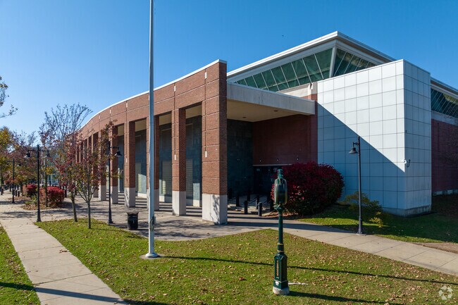 James Hillhouse High School's athletic center offers a new football field.