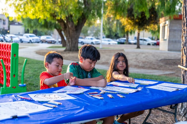 Various activities are available for children to participate in at Movies in the Park.