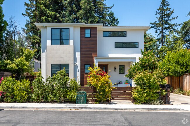 A contemporary home graces Downtown Menlo Park.