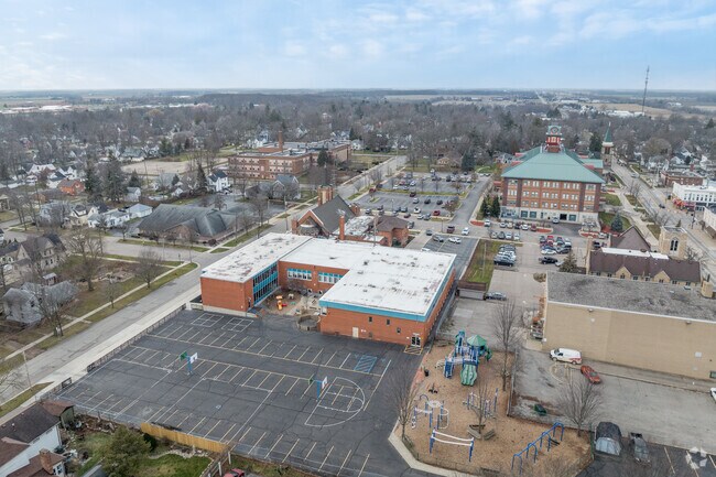 Back of St. Joseph Catholic School and playground.