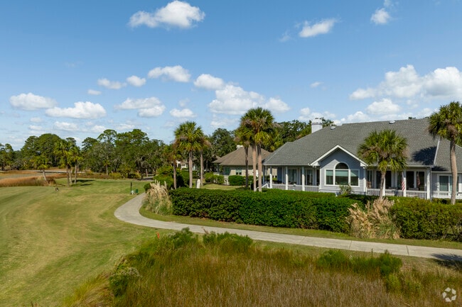 There are many homes within Moss Creek that run along the beautifully landscaped golf course.