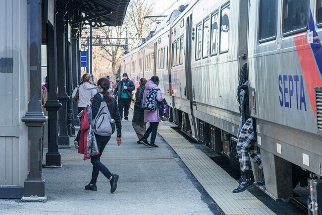 West Parkside residents often get around on the Septa trains at Overbrook Station.