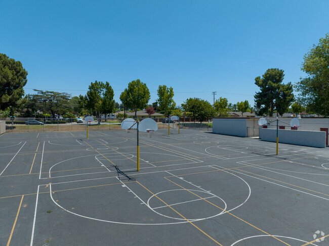 Blacktop playground area at Yorba Linda Middle School.