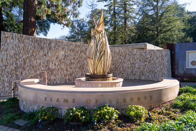 The Flame of Liberty in Los Gatos honors veterans and first responders.