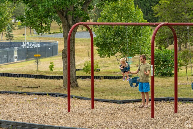 Westover Park includes an inclusive swing set for all ages.