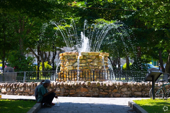 Colonel Jacob Weiss Park is a cozy green space in the heart of downtown Lehighton.