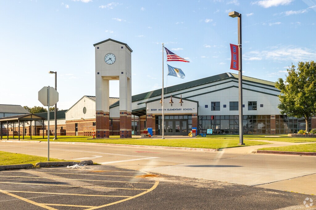 Bixby North Elementary is located on the North boundary of Bixby.